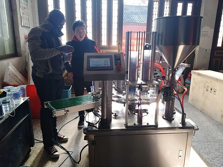 rotary water cup sealing and filling machine 4 rotary water cup sealing and filling machine 4